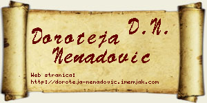 Doroteja Nenadović vizit kartica